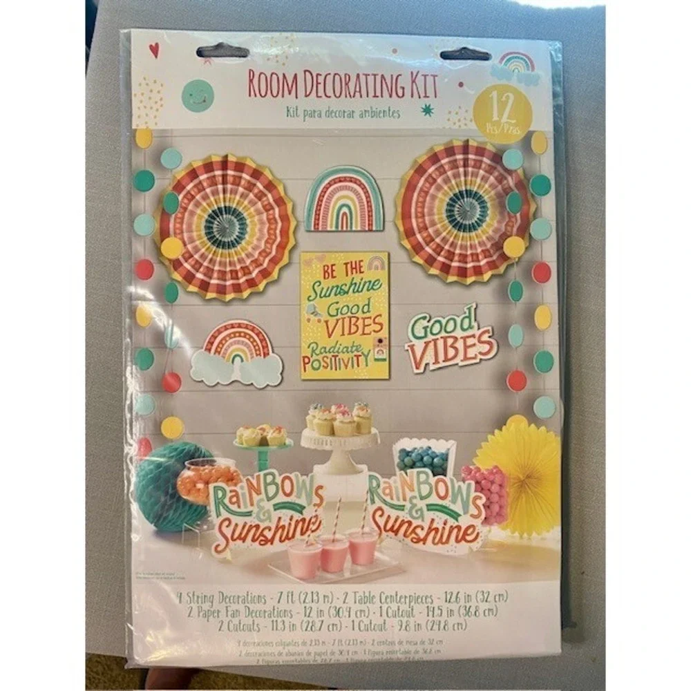 Sunshine Party Bundle Banner Room Wall Decor Positive Happy Birthday Rainbow‎